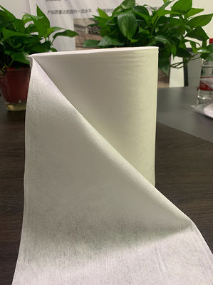 tissu non-tissé du polyester 50g et visqueux blanc de Spunlace pour le tissu de coton, protections, chiffons humides