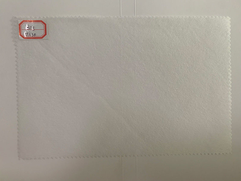 tissu non-tissé blanc de Spunlace de la viscose 50g et du polyester pour le tissu de coton, protections, chiffons humides