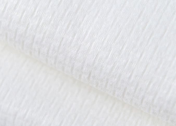 tissu non-tissé de coton de Spunlaced du grain 110g de croix visqueuse E-F blanche de polyester, Wips humide