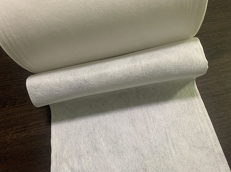 tissu non-tissé du polyester 50g et visqueux blanc de Spunlace pour le tissu de coton, protections, chiffons humides