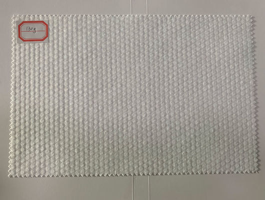 tissu non-tissé de Spunlaced de la perle 130g de grain de croix visqueuse blanche de polyester